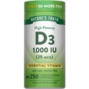 Looduse tõde D3 1000 RÜ | 250 Softgels | Essentsiaalne D-vitamiin | Mitte-GMO ja gluteenivaba toidulisand