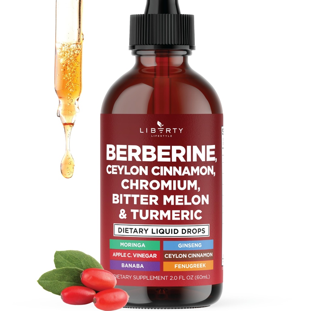 Berberiin koos Ceyloni kaneelilisandiga Vedeltilgad + Bitter Melon Extract, Glucomannan, Gymnema, Kroom, Kurkum, Panax Ginseng, Moringa-2 OZ