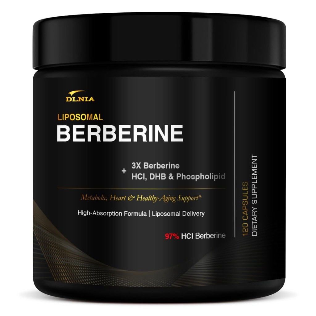 DLNIA Liposomal Berberine Supplement - 3X Tugevus Berberine Matrix koos DHB
