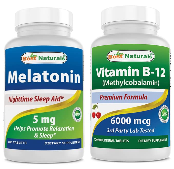 Melatoniin 5 mg ja vitamiin B12 6000 mcg
