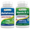 Melatoniin 5 mg ja vitamiin B12 6000 mcg
