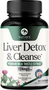Maksapuhastus Detox & Remont - Piimaohakalisand seedimiseks ja immuunsuse terviseks - Ingveri juur, koliin ja Dandelioni juur - Taimne Maksatoetus koos silimariini, peedi ja artišokiga - 60 kapslit