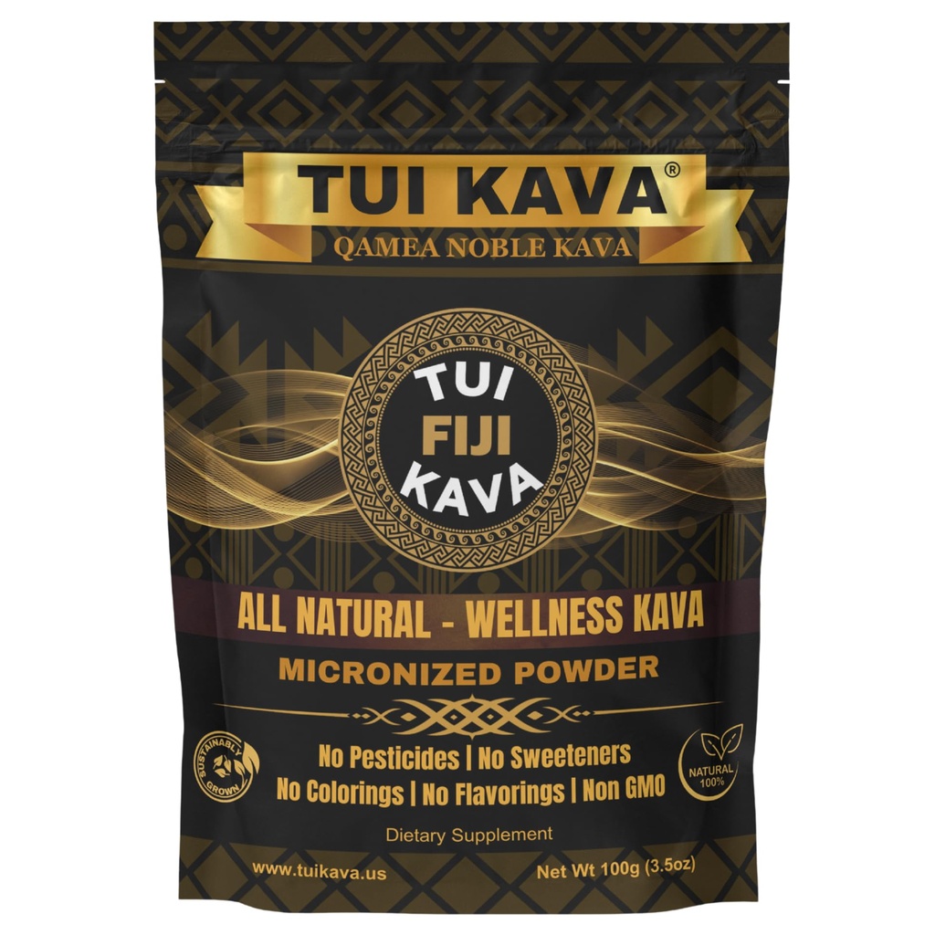 MICRONIZED Noble Kava Root Powder – 100 g (3,5 oz) Trial Size | Heady & Euphoric | Natural Mood, Sleep & Stress Support | Premium Fijian Kava Focus & Lõõgastamine | NO STRAINING