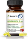 Ubikinol CoQ10 50 mg , vedelad täidetud orgaanilised kapslid , kõrge imendumisega koensüüm Q10 toidulisandid , südame tervise ja energia tootmise antioksüdant , 30 loend