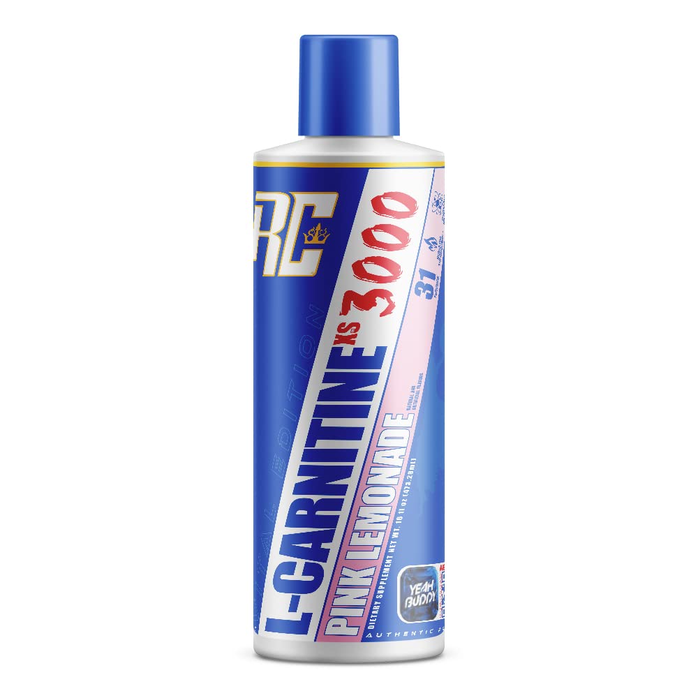 Ronnie Coleman Signature Series L-karnitiin XS 3000 Vedelik, Aminohapped Metabolism ja Lean Lihaste Tugevus Toetus, Stimulant Free, Sugar Free, Zero Carbs, Roosa Lemonade, 16 Oz