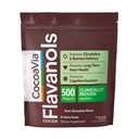 CocoaVia Cocoa Flavanols 500mg, kõrge Flavanol Cocoa pulber, südame ja aju tervise toetamine, suurendab lämmastikoksiidi, ringlust, ettevalmistust, reisi-sõbralikku, veganit, tumedat šokolaadi, 15 ühekordset servi
