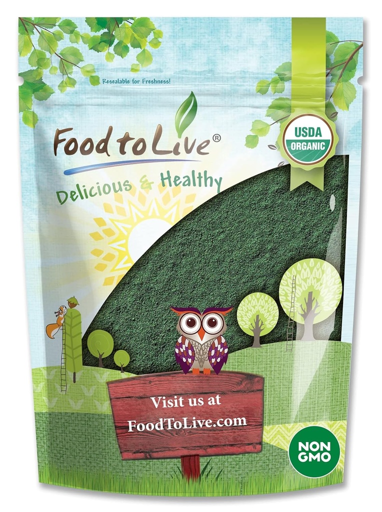 Toit elada Orgaaniline Spirulina pulber, 4 naela - Non-GMO, Kosher, toores Blue-Green vetikad, Vegan Superfood, Bulk, kiiritamata, puhas vegan roheline valk, rikas vitamiine ja mineraale, suurepärane jooke