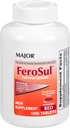 Major FeroSul - raudsulfaat 325 mg tabletid - Raualisand naistele ja meestele - spetsiaalselt kaetud kergesti neelatavad tabletid - punane - 1000 Tabletid