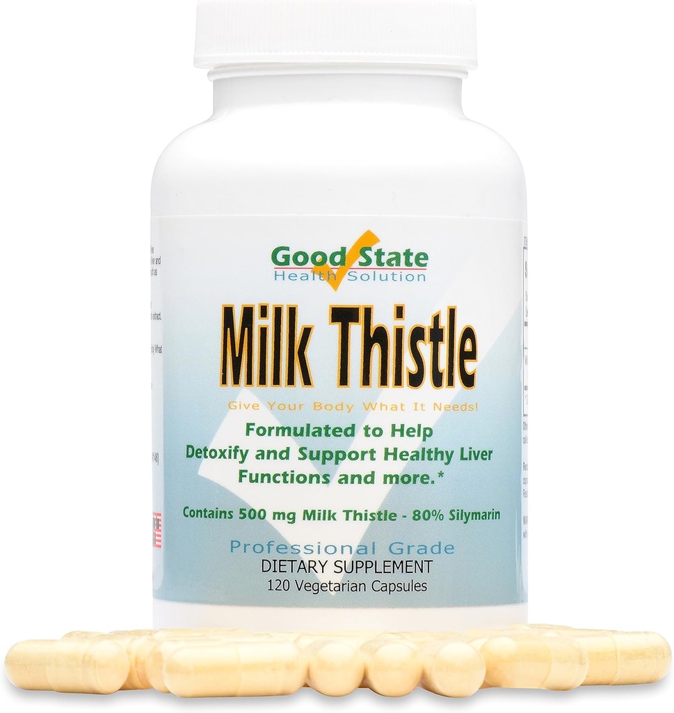 Good State - Milk Thistle Extract - (500 mg) (80% silymarin) (120 veggie capsules)