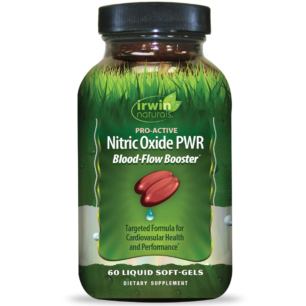 Irwin Naturals Pro-Active Lämmastikoksiidi PWR - 60 Vedel Soft-Gels - Vere-Llow Booster L-tsitrulliin, Beet Juur & Red Spinach
