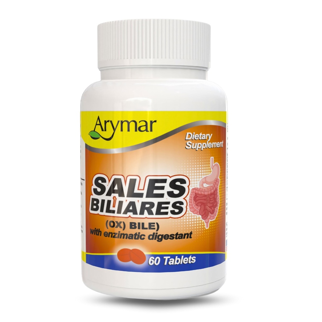 Arymar Sales Biliares Ox Bile koos seedetrakti Enyzmes 60 Tabs