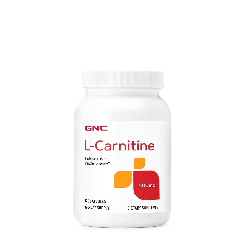 GNC L karnitiin 500mg täiendus, toetab lihaste taastumist, 120 serveerimist