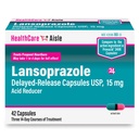 HealthCareAisle Lansoprazole 15 mg - 42 toimeainet prolongeeritult vabastavat kapslit - happeid vähendav aine , ravib Sagedast kõrvetisi