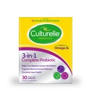 Culturelle 3-in-1 täielik probiootiline päevane valem, üks kord päevas probiootiline lisand, aitab teie seedesüsteemil paremini töötada, toetab looduslikke immuunkaitseid, pluss Omega 3, mitte-GMO, 30 krahv