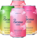 Recess Mood Magnesium & Adaptogen Drink, Relaxation Beverage, 12 Ounce (Variety Pack, 12 Pack)
