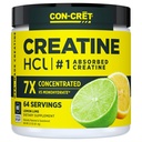 CON-CRET Creatine HCl Powder | Lihas-, Kognitiivne, Cellular Energy Support | No Bloating or Cramps | USA Made & NSF Certified | Sidrunlubi (64 Serving)