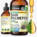 BIO KRAUTER Saw Palmetto ekstrakt - Vegan Saw Palmetto meestele ja naistele - kuseteede tugi - Alkohol ja suhkur - 4 Fl.Oz.