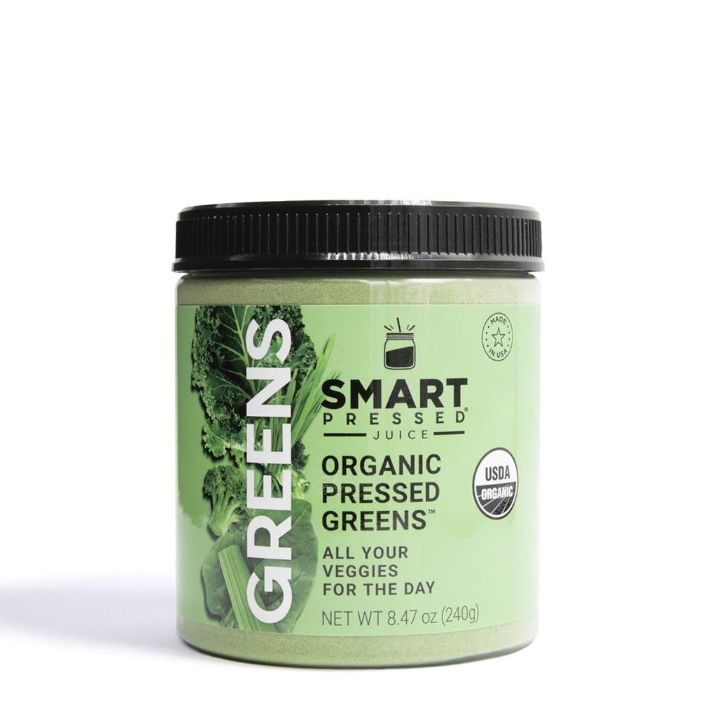 SMART Pressed Organic Greens Superfoods Pulber | Külmpressitud Daily Organic Greens Pulber naistele ja meestele | Vegan Green Powder Superfood Organic | Green Superfood Powder (30 Servings)