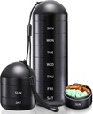 Zannaki Weekly Pill Organizer 7 päeva 2 korda päevas, Portable Metal Travel veekindel AM PM Pill Box, Suur Pill Case Container, BPA tasuta Daily Medicine Korraldaja Vitamiin, kalaõli, täiendus