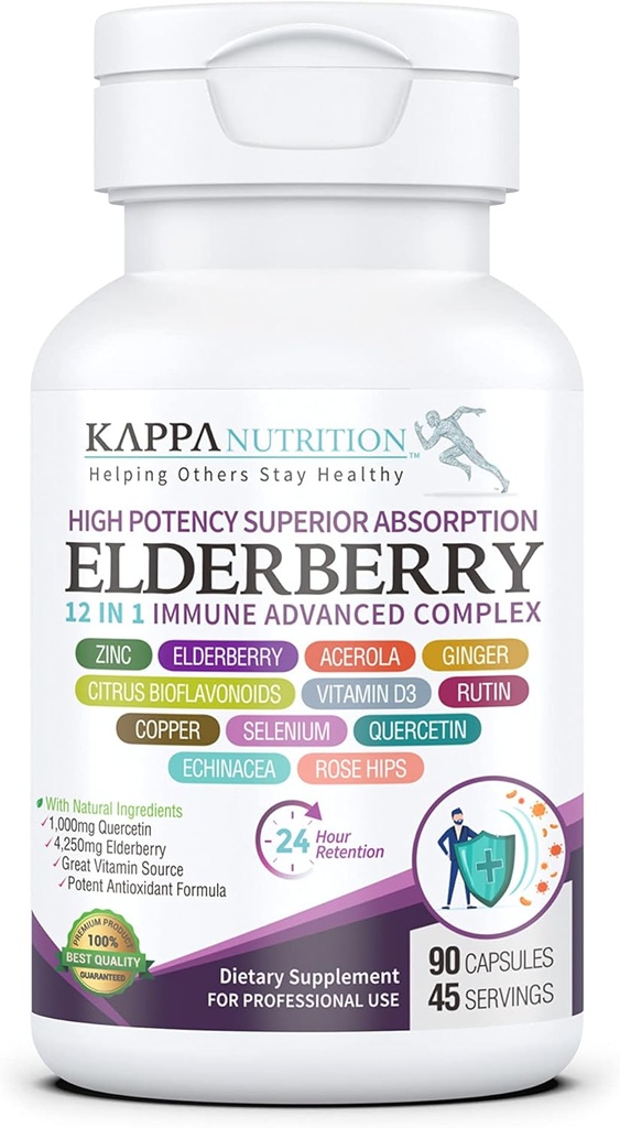 KAPPA NUTRITION Elderberry / 12 in 1 Advanced Complex (90 kapslit).