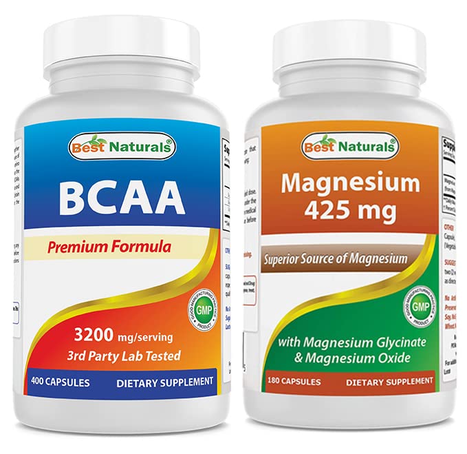 Best Naturals BCAA 3200 mg ja magneesiumglütsinaat 425 mg