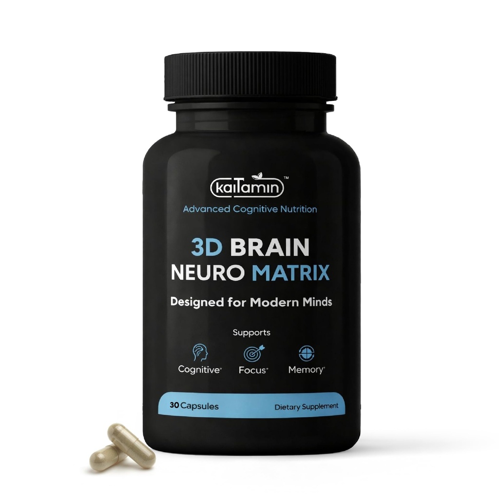 Memory & Focus Nootropic - Aju Neuro Matrix koos Ginkgo Biloba & Huperzine A - Vegan, looduslik, kofeiinivaba - toetab selgust ja meeleolu õpilastele, vanuritele ja spetsialistidele - 90 Caps 3 kuu pakkumine