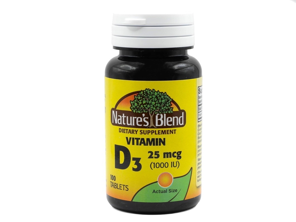 NAT B VIT D3 TB 1000IU 100 looduse segu järgi