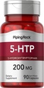 Piping Rock 5-HTP Supplement | 200mg | 90 Kapslid | 5-hüdroksütrüptofaan | Griffonia Simplicifolia Extract | Non-GMO, Gluteenivaba