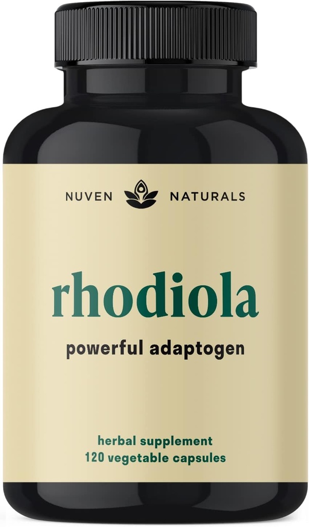 Rhodiola Rosea 600 mg | 60 Servings | Ultra Potent Rhodiola Supplement 3% Salidroside & 1% Rosavins stressi tugi, meeleolu tugi & energia - Adaptogeenid Calm & Focus - Gluteenivaba & Non-GMO