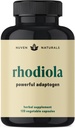 Rhodiola Rosea 600 mg | 60 Servings | Ultra Potent Rhodiola Supplement 3% Salidroside & 1% Rosavins stressi tugi, meeleolu tugi & energia - Adaptogeenid Calm & Focus - Gluteenivaba & Non-GMO