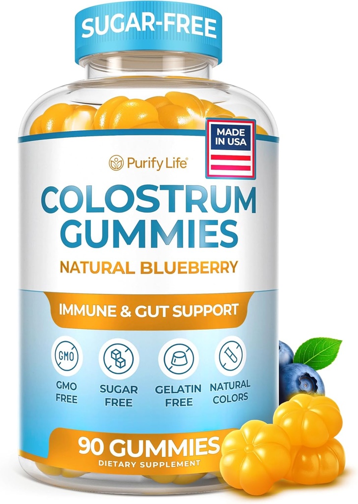 Suhkruvabad ternespiimakummid (1500mg) Veise ternespiim inimestele, rohusööda lisand soolestiku tervisele, lekkiv sooleparandus, immuuntoetus, naha tervis - 35% IgG ühe teenuse kohta