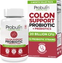 Probuliinikolonni tugi Probiootiline lisand, igapäevane soolestik, seedetrakti ja immuunsüsteemi tervise probiootikumid meestele ja naistele, 20 miljardit CFU, Vegan, 60 Count Bottle