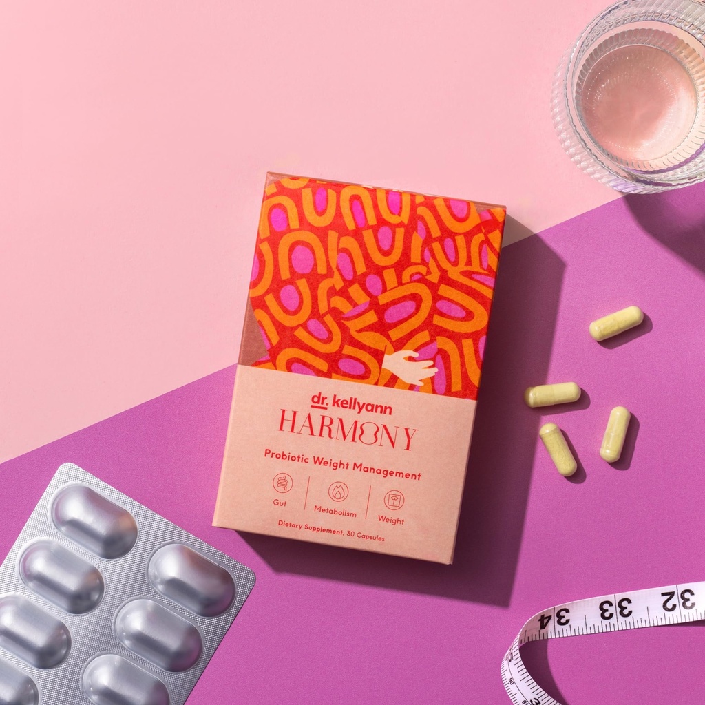 Dr Kellyann Harmony Probiootiline Kaalujuhtimine (30 kapslit) Prebiootikumid ja probiootikumid, et toetada kehakaalu juhtimist ja edendada optimaalset soolestiku tervist