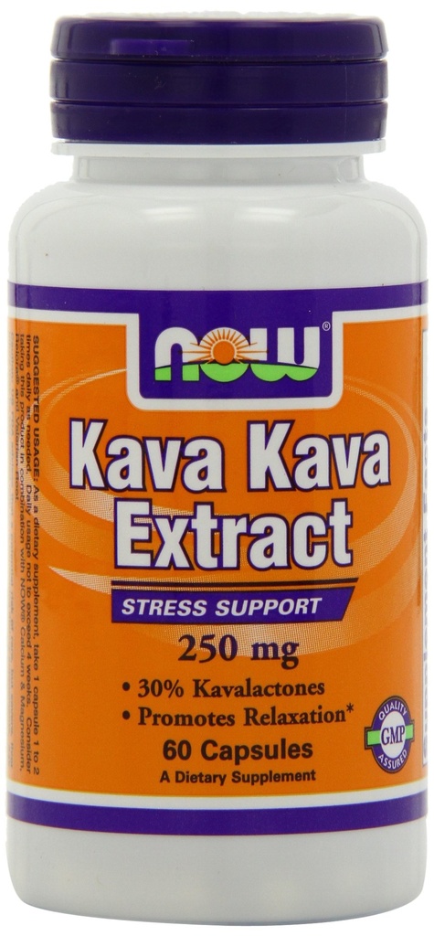 NOW Supplements , Kava Extract 250 mg , 30% Kavalactones , Herbal Lõõgastav Blend * , 60 Veg kapslit