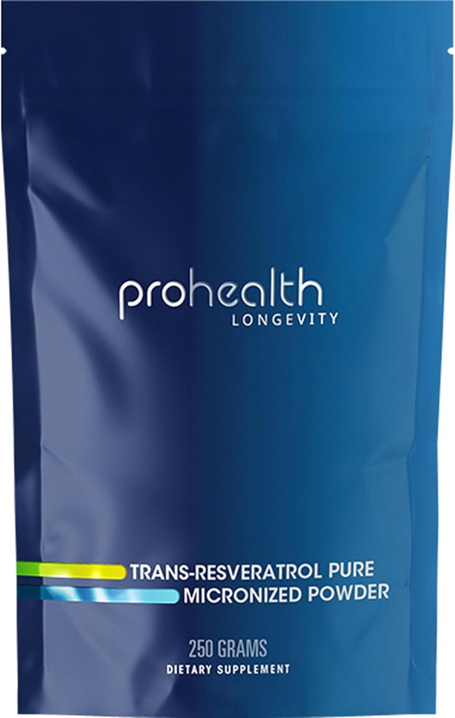 ProHealth Pikkus Bulk Trans Resveratrol Pulber 250 Grams - puhas farmatseutiline Hinne, 1000 mg Scoop, Superior Imendumine ja biosaadavus