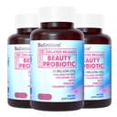 BioEmblem Beauty Probiootikumid naistele, 35 miljardit CFU 14 tüved biotiiniga, kollageeniga, prebiootikumid seedetrakti tervise, juuste naha ja küünte jaoks, vaginaalsete probiootikumide lisand, riiuli stabiilne, 90 kapslit