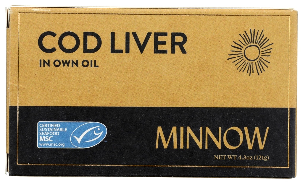 Minnow, Cod Liver Inch Own Oil, 4.3 Ounce