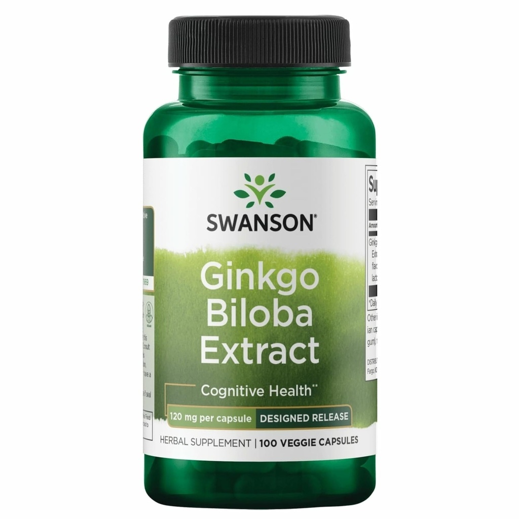 Ginkgo 120 mg 100 kapslit Swanson Ultra poolt