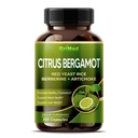 Citrus Bergamot 50: 1 Ekstrakt 20 400mg koos punase pärmi riisi, küüslaugu, artišokiga tervisliku kolesterooli, südame tervise jaoks - valmistatud USAs (150 loend (1. pakk))