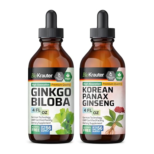 BIO KRAUTER Ginkgo Biloba Tinktuur 4 Fl. Oz... Ginseng Tinktuur 4 Fl. Oz.