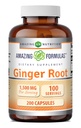 Amazing Formulas Ingveri juur 4: 1 täiendus | 1500 Mg Serving | 200 Kapslite täiendus | Mitte-GMO | Gluteenivaba | Valmistatud USA-s