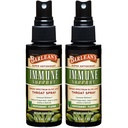 Barlean's 2 Pack Olive Leaf Complex Throat Spray koos piparmündi, sidrun, ja salvei sügeleva kurgu leevendamiseks, Immune Support Supplement, Vedel segatud ekstrakt, 1,5 oz