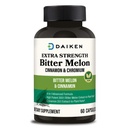 DAIKEN Bitter Melon , Cinnamon & Chromium , 90 000 mg ekvivalent iga serveeritava lisatugevuse kohta , 100% taimse kibeda melonikapslid kaneelkroomi & tsinkiga , 60 kapslit