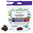 Quantum Health TheraZinc Orgaaniline tsink Lozenges Elderberry & Honey - Immune Support täiskasvanutele ja lastele 12+ Looduslikult maitsestatud Vaarika Kiire leevendus ilma järelmaitseta - 18 krahv