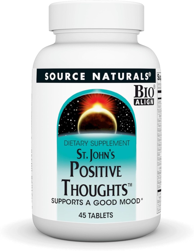 Source Naturals St. John's Positive Thoughts - Supports A Good Mood* - 45 Tablets