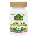 NaturesPlus Life Gardeni allikas Vitamiin D3-60 Vegankapslid, pakend 3 - immuunsüsteemi tugi - sertifitseeritud orgaaniline, mitte-GMO, gluteenivaba - 90 kokku