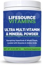 LifeSource Vitamiinid Ultra Multi Vitamiin Ja Mineraalpulber - Terve toit põhineb - 30 päeva pakkumine