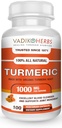 Vadik maitsetaimed Orgaaniline kurkumiin 1000 mg | (100 vegicaps) | Valmistatud USAs | Usaldusväärne alates 1971. aastast