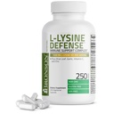Bronson L-Lysine Defense Immune Support Complex 1500 MG L-Lysine Plus Olive Leaf, Küüslauk, C-vitamiin ja tsink - Mitte-GMO, 250 taimekapslit