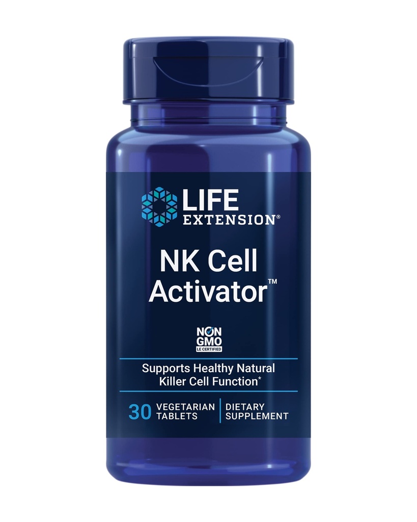 Life Extension NK Cell ActivatorTM, Immune Support, Natural Killer Cell Activity, ensümaatiliselt modifitseeritud riisikliid, Non-GMO, Taimetoitlane, 30 tabletti